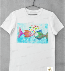 Camiseta Peixes Apaixonados Camiseta Manga Curta Peixes Apaixonados -TAM:P-M-G