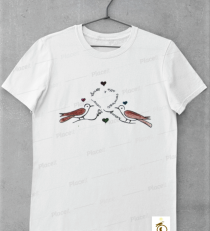 Camiseta Pombinhos Camiseta Manga Curta Pombinhos -TAM:P-M-G