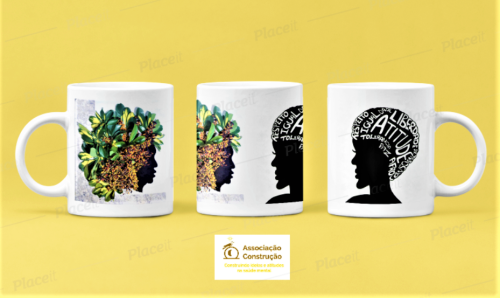 Caneca Atitude Folhas Caneca Cerâmica Atitude Folhas