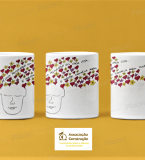 Caneca Corações Pensantes Caneca Cerâmica Corações Pensantes